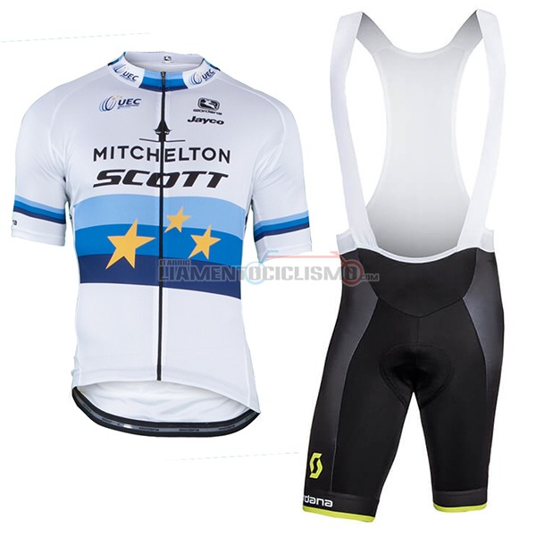 Abbigliamento Ciclismo Mitchelton Scott Campione Europa Manica Corta 2018